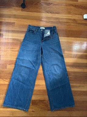Abercrombie & Fitch Wide Leg Denim Jeans - Blue